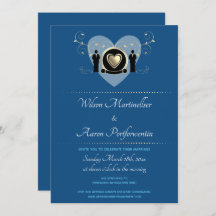 Gold Heart Male Classic Blue Virtual Wedding