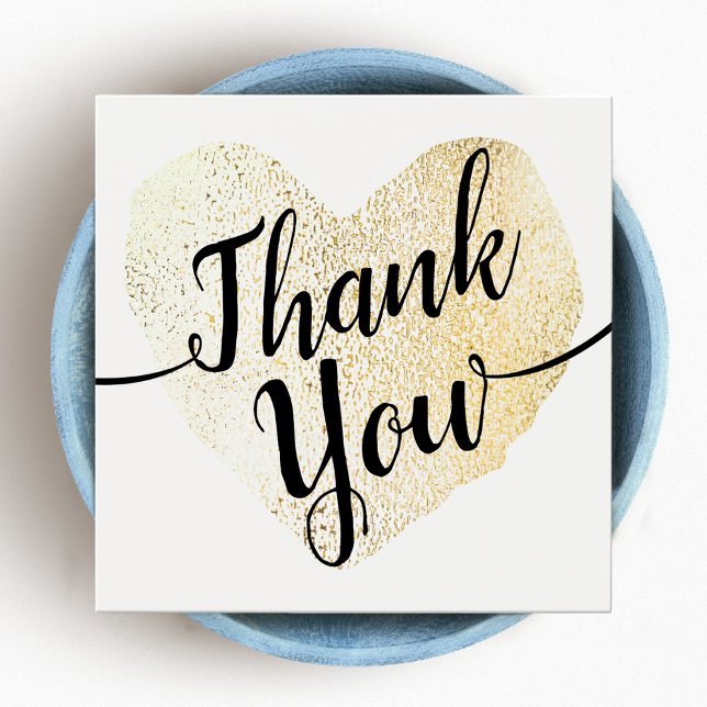 Gold Heart Script Calligraphy Vielen Dank (Von Creator hochgeladen)