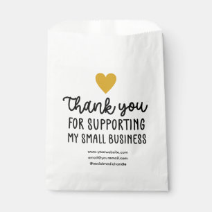 Gold Heart Vielen Dank für Ihre Unterstützung für Geschenktütchen