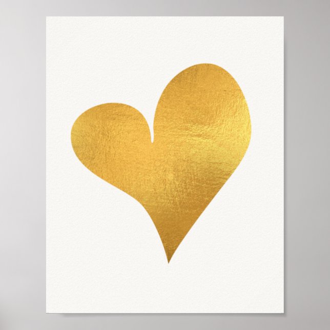 Gold Heart Wall Decke für Wohnzimmer Poster (Vorne)