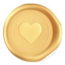 Gold Heart Wax Siegel Hochzeitskleber
