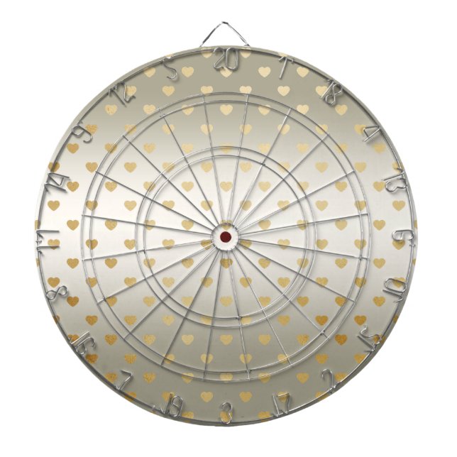 Gold Hearts Dartboard Dartscheibe (vorne)
