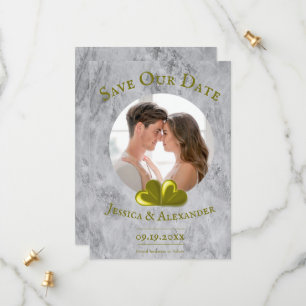 Gold Hearts Foto Save The Date