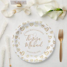 Gold Hearts Herzlichen Glückwunsch