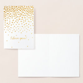 Gold Hearts I Liebe Sie Folienkarte