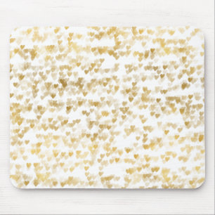 Gold Hearts Mousepad