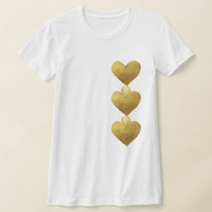 Gold Hearts T - Shirt