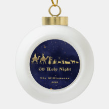 Gold Heilige Nacht Weihnachten Keramik Ornament