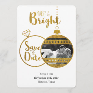 Gold, heiraten und helles Weihnachten retten die Save The Date