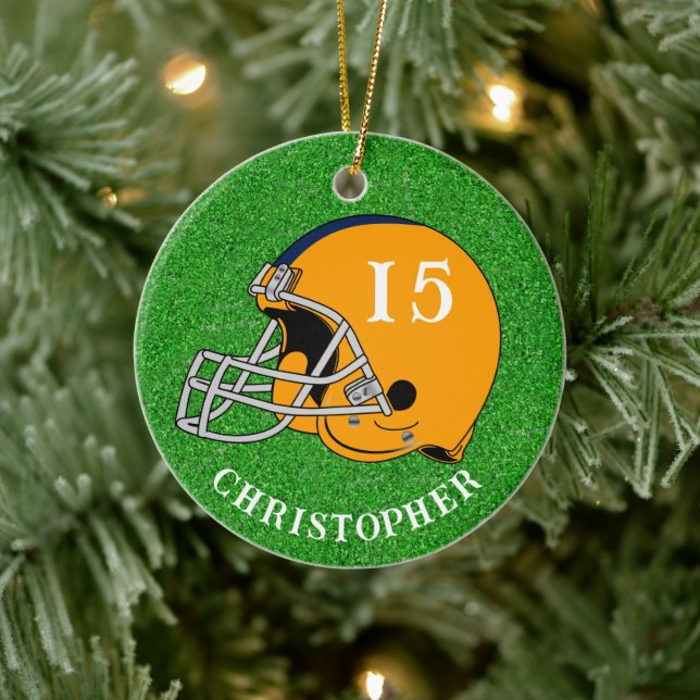 Gold Helmet Christmas Keramik Ornament (Baum)