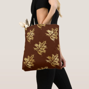 Gold Herbstmuster-Tasche