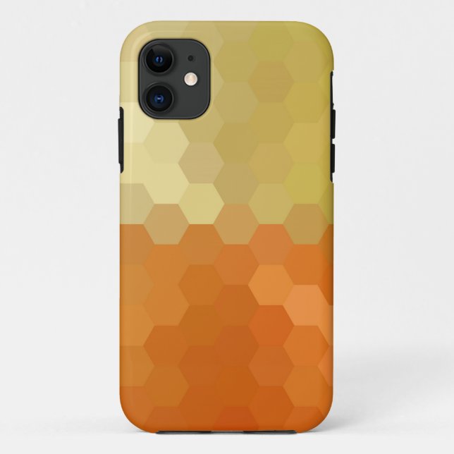 Gold Hexagon Abstrakt Art Case-Mate iPhone Hülle (Rückseite)