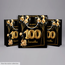 Gold High Heels 100th Birthday Geschenktasche ✨