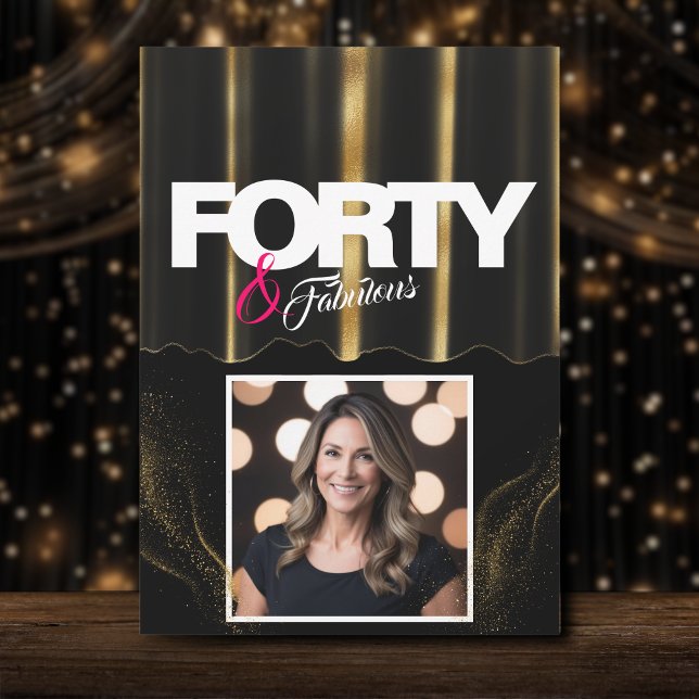 Gold High Heels Elegant 40 & Fabulous Geburtstag Einladung (Von Creator hochgeladen)