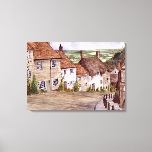 Gold Hill Shaftesbury Canvas Print Leinwanddruck (Vorderseite)