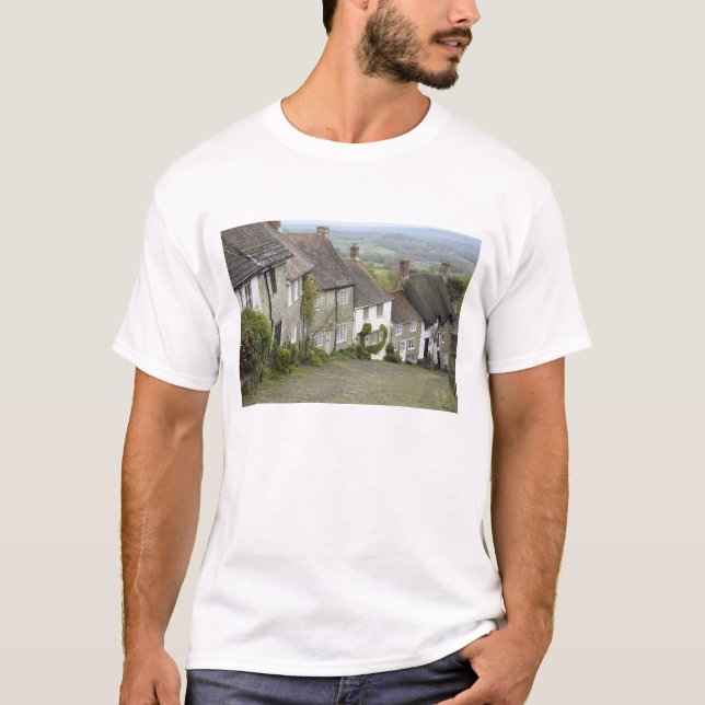Gold Hill, Shaftesbury, Dorset, England, Vereinigt T-Shirt (Vorderseite)