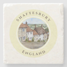 Gold Hill Shaftesbury Dorset England Watercolor