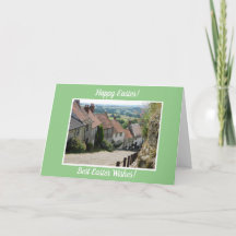 Gold Hill, Shaftesbury, Dorset - Osterkarte