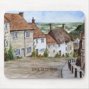 Gold Hill, Shaftesbury, Dorset Wasserfarbenmalerei Mousepad
