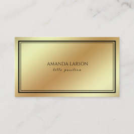 Gold Hintergrund und schwarze Rahmen Visitenkarte