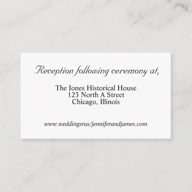 Gold-Hochzeitskarten Begleitkarte (Vorderseite)