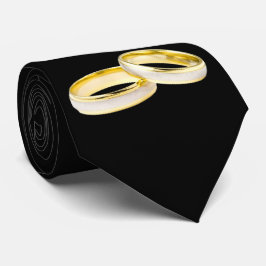 Gold Hochzeitsrennen auf schwarz Krawatte