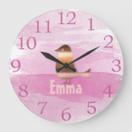 Gold Holidays Vibe Große Wanduhr