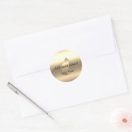 Gold Holidays Vibe Runder Aufkleber