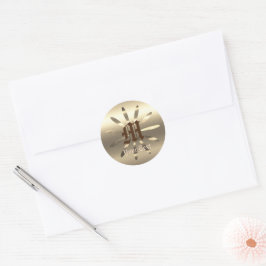 Gold Holidays Vibe Runder Aufkleber