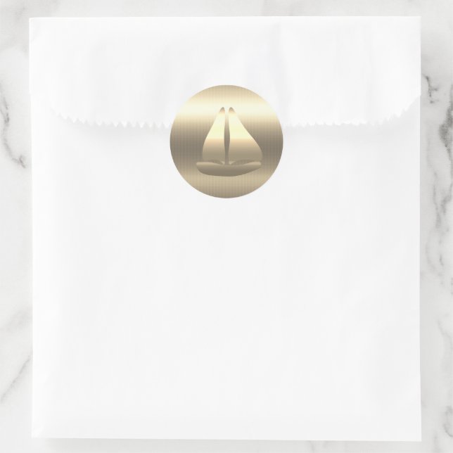 Gold Holidays Vibe Runder Aufkleber (Tasche)