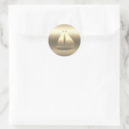 Gold Holidays Vibe Runder Aufkleber