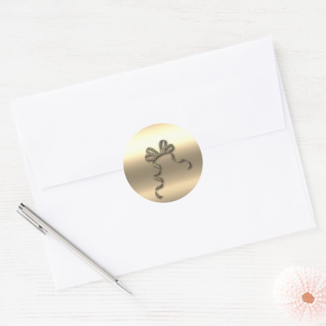 Gold Holidays Vibe Runder Aufkleber (Umschlag)