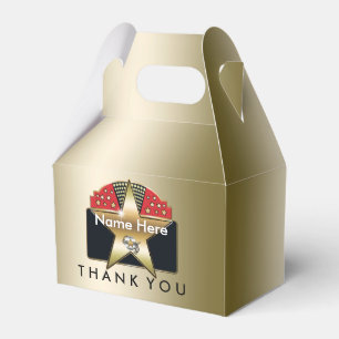 Gold Hollywood CUSTOM Geburtstagsparty Gefälligkei Geschenkschachtel