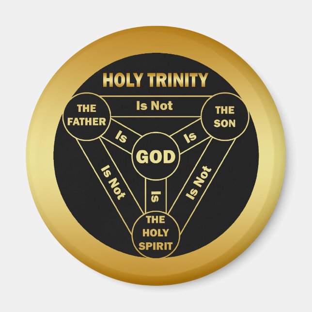 GOLD HOLY TRINITY SHIELD MAGNET (Vorne)