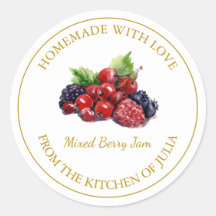 Gold-Homemade-Mixed-Berry-Jam-Label | weiß