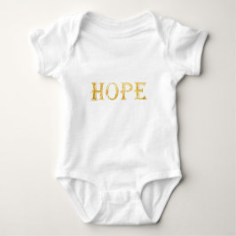 Gold Hope Text Baby Jersey Bodysuit Baby Strampler