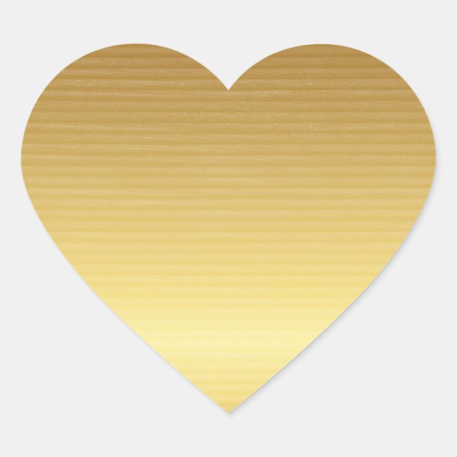 Gold horizontal Herz-Aufkleber (Vorderseite)