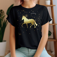 Gold Horse Stars Reittier Monogram