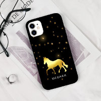 Gold Horse Stars Reittiere Personalisiertes Monogr