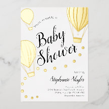 Gold Hot Air Ballon Babydusche