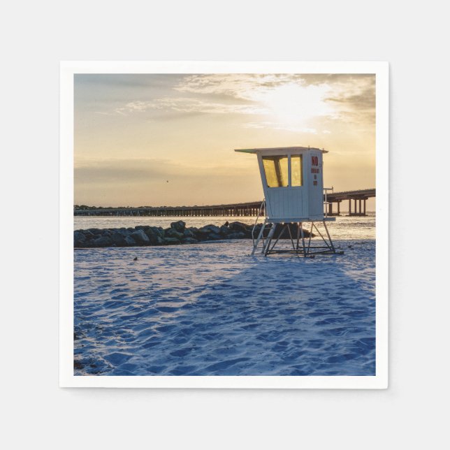 Gold Hour Destin East Pass Paper Napkin Serviette (Vorderseite)