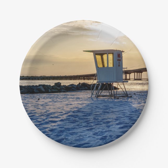 Gold Hour Destin East Pass Papierplatten Pappteller (Vorderseite)