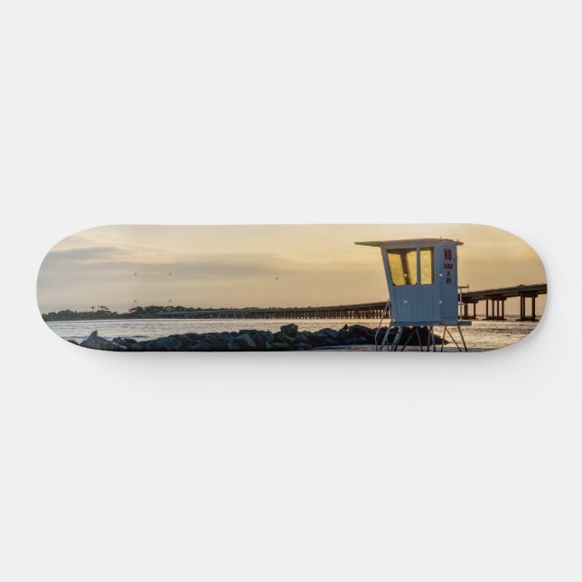 Gold Hour Destin East Pass Skateboard (Horizontal)