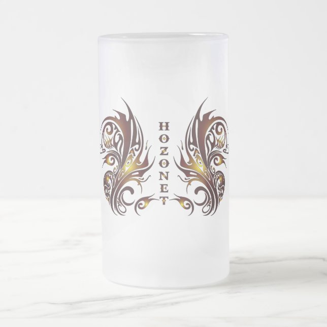 Gold-Hozonet-Bierglas Mattglas Bierglas (Mittel)