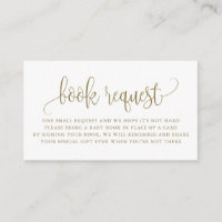 Gold Hübsch Script Baby Shooting Book Request
