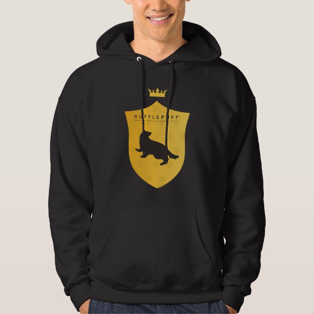 Gold HUFFLEPUFF™ Crowned Wappen Hoodie (Vorderseite)