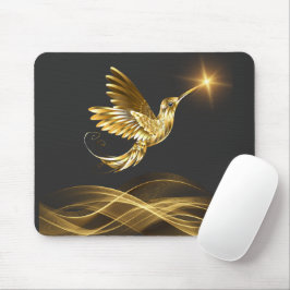 Gold Hummingbird Mouse Pad Mousepad