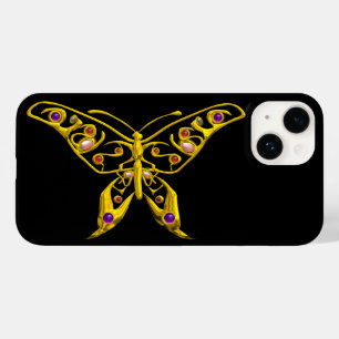 GOLD HYPER BUTTERFLY MIT GEMSTONEN Black Case-Mate iPhone Hülle