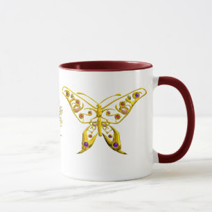 GOLD HYPER BUTTERFLY MIT GEMSTONEN TASSE