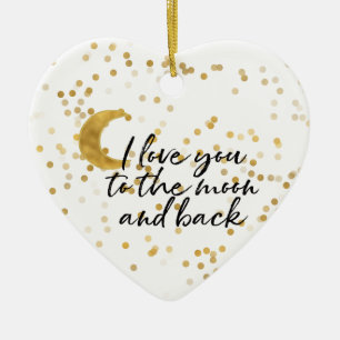 Gold I Liebe Keramikornament